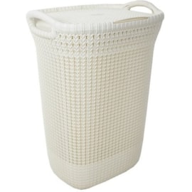 Curver Knit Laundry Hamper Oasis White 57ltr Curver Knit Laundry Hamper Oasis White 57ltr