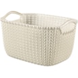 Curver Knit Rectangular Basket Oasis White 8ltr Curver Knit Rectangular Basket Oasis White 8ltr