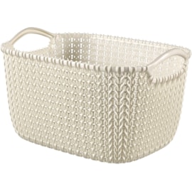 Curver Knit Rectangular Basket Oasis White 8ltr Curver Knit Rectangular Basket Oasis White 8ltr