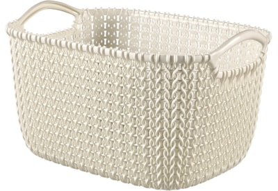 Curver Knit Rectangular Basket Oasis White 8ltr (229318)