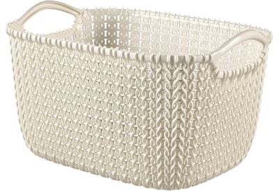 Curver Knit Rectangular Basket Oasis White 8ltr Curver Knit Rectangular Basket Oasis White 8ltr