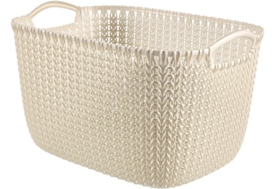 Curver Knit Rectangular Basket Oasis White 19ltr (229312)
