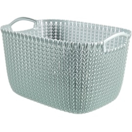 Curver Knit Rectangular Basket Misty Blue 19ltr Curver Knit Rectangular Basket Misty Blue 19ltr