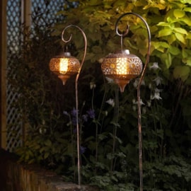 Smart Garden Solar Flaming Lantern Osman 2pk 92cm (1080070)
