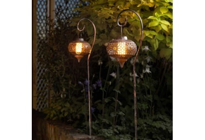 Smart Garden Solar Flaming Lantern Osman 2pk 92cm (1080070)