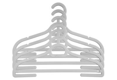 Wham Home Set Of 4 Adult Hangers Soft Grey Wham Home Set Of 4 Adult Hangers Soft Grey
