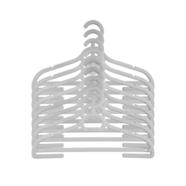 Wham Casa Set Of 8 Adult Coat Hangers Soft Grey (444005)