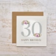 30Th Birthday Card With Flowers 30Th Birthday Card With Flowers