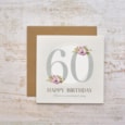 60Th Birthday With Flowers Card
