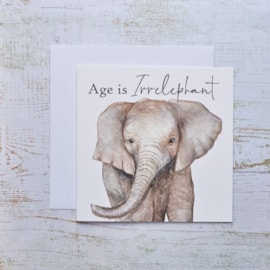 Age Is Irrelephant Birthday Card Age Is Irrelephant Birthday Card
