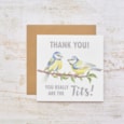 Feathered Fellas Thank You Blue Tit Card