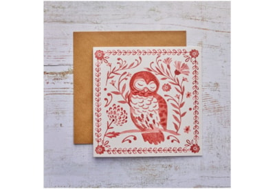 Folk Owl Card (4FK104)