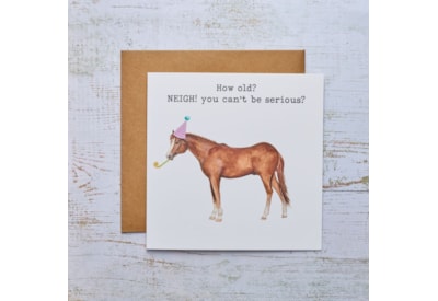 Neigh How Old Birthday Humour Card Neigh How Old Birthday Humour Card