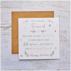 Special Friend Birthday Card Special Friend Birthday Card