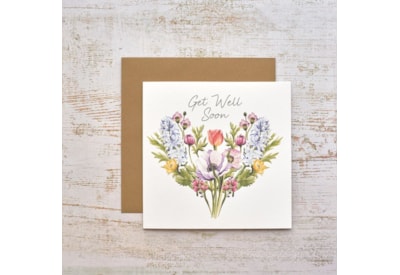 Floral Serenade Get Well Soon Card Floral Serenade Get Well Soon Card
