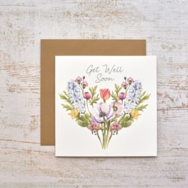 Floral Serenade Get Well Soon Card