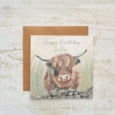 Dougal Highland Cow Birthday Card Dougal Highland Cow Birthday Card