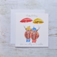 Highland Cow Birthday Card With Hats & Umbrellas Silly Coo Highland Cow Birthday Card With Hats & Umbrellas Silly Coo