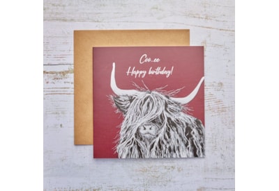 Highland Cow Cooee Birthday Card Highland Cow Cooee Birthday Card