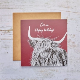 Highland Cow Cooee Birthday Card Highland Cow Cooee Birthday Card