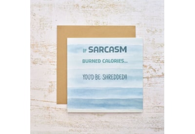 Humour Sarcasm Shredded With Painted Stripe Card