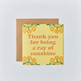 Ray Of Sunshine Thank You Card Ray Of Sunshine Thank You Card