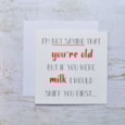 Old Milk Birthday Card Old Milk Birthday Card
