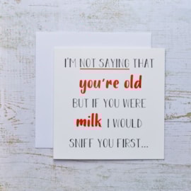 Old Milk Birthday Card Old Milk Birthday Card