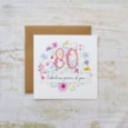 80 Fabulous Years Of You Floral Card