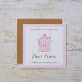 Congratulations On Your New Home Floral Scalloped Card Congratulations On Your New Home Floral Scalloped Card