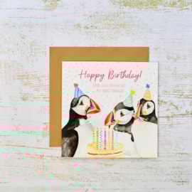 Happy Birthday Good Luck Puffin All Those Candles Out Card