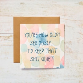 How Old Birthday Card Pastel Watercolour Rude Humour How Old Birthday Card Pastel Watercolour Rude Humour