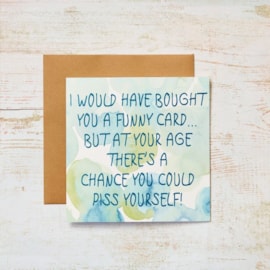 At Your Age Birthday Card At Your Age Birthday Card