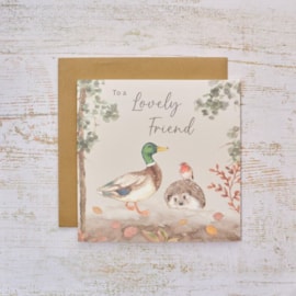 Woodland Lovely Friend Card Woodland Lovely Friend Card