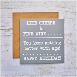 Birthday Cheese And Wine Card (4WN110)