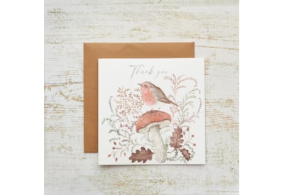 Woodland Rustic Robin Thank You Card Woodland Rustic Robin Thank You Card