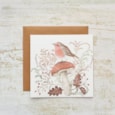 Woodland Rustic Robin On Mushroom Card Woodland Rustic Robin On Mushroom Card