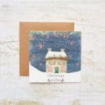 Christmas Cottage With Snow Scene Card Christmas Cottage With Snow Scene Card