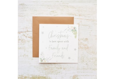 Christmas Family & Friends With Foliage Card Christmas Family & Friends With Foliage Card