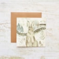 Hare With Woodland Space Christmas Card Hare With Woodland Space Christmas Card