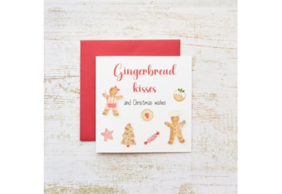 Christmas Gingerbread Kisses Card Christmas Gingerbread Kisses Card