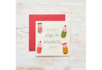 Christmas Pigs In Blankets Card Christmas Pigs In Blankets Card