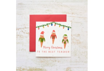Best Teacher Christmas Card Best Teacher Christmas Card