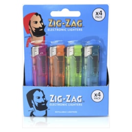 Zig-zag 4 Pack Electronic Lighters (ZIGELEC-4PK)