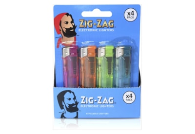 Zig-zag 4 Pack Electronic Lighters (ZIGELEC-4PK)