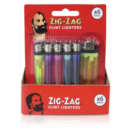 Zig-zag 6 Pack Disposable Flint Lighters (ZIGDISP-6PK)