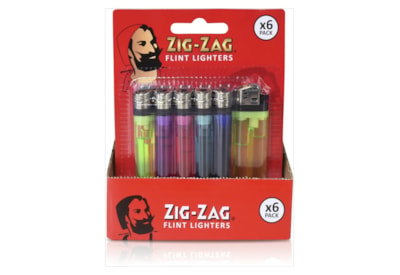 Zig-zag 6 Pack Disposable Flint Lighters Zig-zag 6 Pack Disposable Flint Lighters