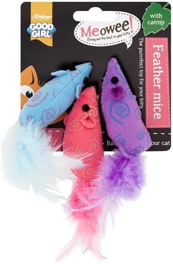 Meowee Mice Cat Toy 3 Pack 70mm (17181)