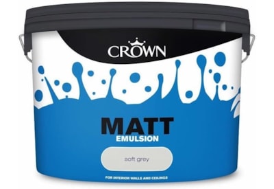 Crown Matt Emulsion Grey 10l (5093561)