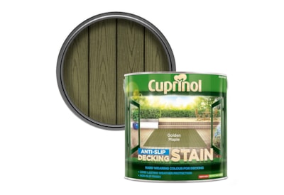 Cuprinol Anti-slip Decking Stain Golden Maple 2.5ltr Cuprinol Anti-slip Decking Stain Golden Maple 2.5ltr